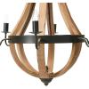 imageCreative CoOp Wood ampamp Metal Chandelier with Six LightbulbsNatural Wood