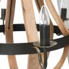 imageCreative CoOp Wood ampamp Metal Chandelier with Six LightbulbsNatural Wood