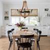 imageCreative CoOp Wood ampamp Metal Chandelier with Six LightbulbsNatural Wood