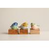 imageCreative CoOp Hand Painted Stoneware Bird Figurine Set of 3 Colors
