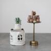 imageCreative CoOp Handmade Paper Mache House White Decorative Pedestal Ivory