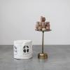 imageCreative CoOp Handmade Paper Mache House White Decorative Pedestal Ivory
