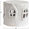 imageCreative CoOp Handmade Paper Mache House White Decorative Pedestal Ivory