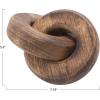 imageCreative CoOp Mango Wood Chain Link Burnt Finish Dcor Natural