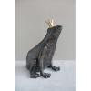 imageCreative CoOp Resin Frog with Gold Crown Patina Finish Figurine 9quot L x 9quot W x 12quot H Black