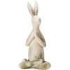 imageCreative CoOp Set of 3 12quot H Polyresin Yoga Rabbit Figures and Figurines Beige