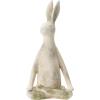 imageCreative CoOp Set of 3 12quot H Polyresin Yoga Rabbit Figures and Figurines Beige
