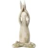 imageCreative CoOp Set of 3 12quot H Polyresin Yoga Rabbit Figures and Figurines Beige