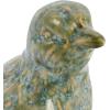 imageDecorative Debossed Stoneware Bird Figurines Set of 2 Styles Green