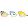 imageCreative CoOp Hand Painted Stoneware Bird Figurine Set of 3 Colors