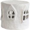 imageCreative CoOp Handmade Paper Mache House White Decorative Pedestal Ivory