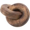 imageCreative CoOp Mango Wood Chain Link Burnt Finish Dcor Natural