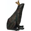 imageCreative CoOp Resin Frog with Gold Crown Patina Finish Figurine 9quot L x 9quot W x 12quot H Black