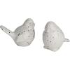 imageCreative CoOp Stoneware Bird Accent Decor with Dots White Set of 2
