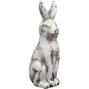 imageCeramic Rabbit with Distressed Cream Finish