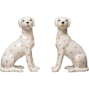 imageCreative CoOp Dolomite HandPainted Dog Set of 2 Styles