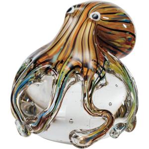 imageCreative CoOp Maritime Memento Art Glass Octopus Paper Weight Multicolor