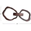 imageCreative CoOp 22 Inches Oversized Acacia Wood Chain Decor with 3 Links Walnut Finish