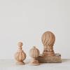 imageCreative CoOp Bleached HandCarved Mango Wood Finials Natural Set of 3