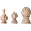 imageCreative CoOp Bleached HandCarved Mango Wood Finials Natural Set of 3