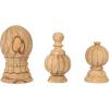 imageCreative CoOp Bleached HandCarved Mango Wood Finials Natural Set of 3