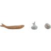 imageCreative CoOp Decorative Embossed Stoneware Fish Set of 3 Colors Dcor Multi