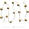 imageCreative CoOp Handmade Metal Bell Garland on Jute Rope Gold Finish