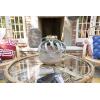 imageCreative CoOp Large Whitewashed Woven Water Hyacinth Lantern with Glass Insert ampamp HandleLarge