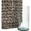 imageCreative CoOp Large Whitewashed Woven Water Hyacinth Lantern with Glass Insert ampamp HandleLarge