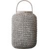 imageCreative CoOp Large Whitewashed Woven Water Hyacinth Lantern with Glass Insert ampamp HandleLarge