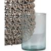 imageCreative CoOp Large Whitewashed Woven Water Hyacinth Lantern with Glass Insert ampamp HandleMedium