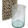 imageCreative CoOp Large Whitewashed Woven Water Hyacinth Lantern with Glass Insert ampamp HandleSmall