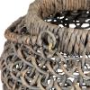 imageCreative CoOp Large Whitewashed Woven Water Hyacinth Lantern with Glass Insert ampamp HandleSmall