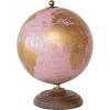 imageCreative CoOp Metal and Plastic Globe on Mango Wood Stand Pink Gold and Natural