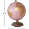 imageCreative CoOp Metal and Plastic Globe on Mango Wood Stand Pink Gold and Natural