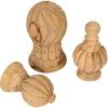 imageCreative CoOp Bleached HandCarved Mango Wood Finials Natural Set of 3
