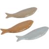 imageCreative CoOp Decorative Embossed Stoneware Fish Set of 3 Colors Dcor Multi