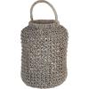 imageCreative CoOp Large Whitewashed Woven Water Hyacinth Lantern with Glass Insert ampamp HandleMedium