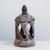 imageCreative CoOp Round TerraCotta Lantern with Patina Finish Multicolor
