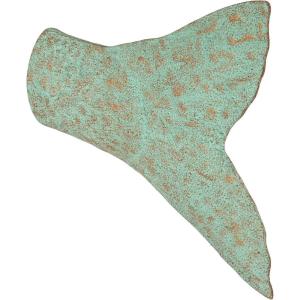 imageCreative CoOp Distressed Metal Trout Tail Accent Decor Aqua