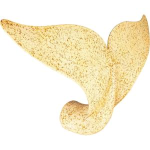 imageCreative CoOp Distressed Metal Whale Tail Wall Decor Cream