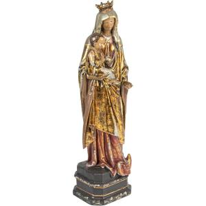 imageCreative CoOp Magnesia Vintage Reproduction Virgin Mary and Child Statue Brown