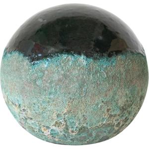 imageCreative CoOp Round Textured TerraCotta Ball Grey and Teal