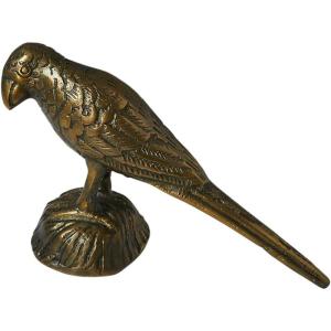 imageDecorative Embossed Aluminum Bird Antique Gold Finish