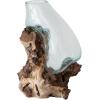 imageCreative CoOp Reclaimed Glass Terrarium Vase on Wood Base Clear and Natural