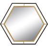 imageCreative CoOp Hexagon 2Tone Metal Framed Wall Mirror Black and Gold