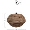 imageCreative CoOp DF5110 Round Collapsible Banana Fiber Modern Living ROMDining Room Hanging Lamp Pendant Natural