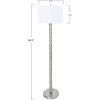 imageCreative CoOp Faceted Metal Floor Lamp with Stacked Column DesignBrushed Nickel