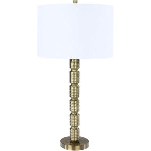 imageCreative CoOp Faceted Metal Floor Lamp with Stacked Column DesignMatte Gold Bronze