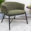 imageCreative CoOp Bowery Boucle Upholstered Armchair Green Accent Chair Dark Olive